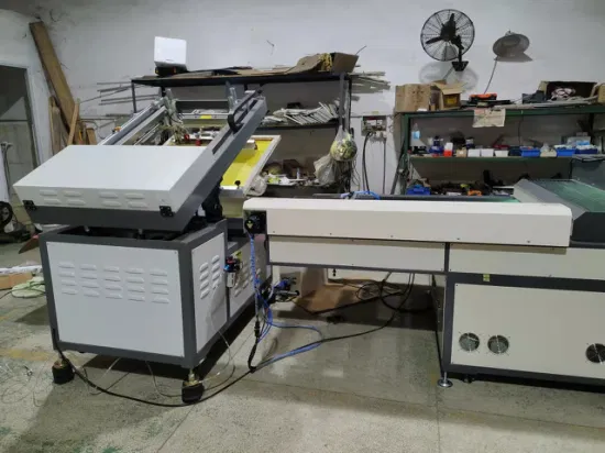 Máquina automática de impressão de serigrafia plana com máquina de cura UV para saco